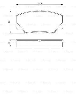 Brake Pad Set, disc brake (0 986 491 410)