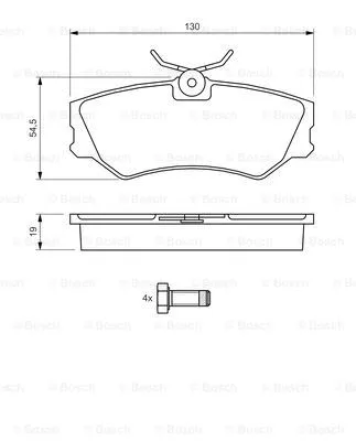 Brake Pad Set, disc brake (0 986 460 941)