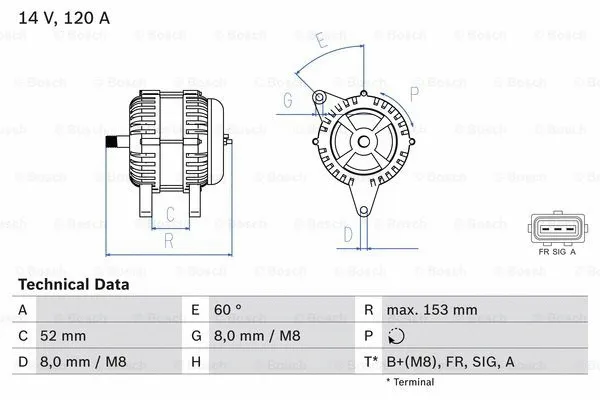 Alternator (0 986 083 080)