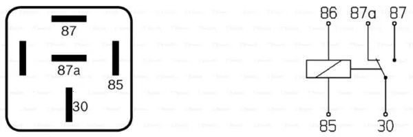 Relay, engine management control unit