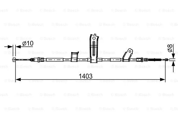 Cable Pull, parking brake (1 987 482 522)