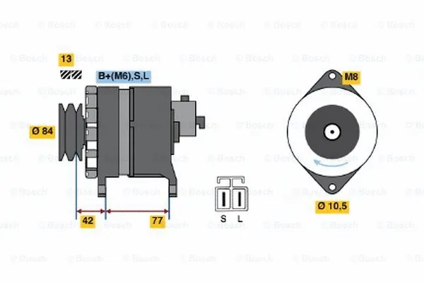 Alternator (0 986 038 501)