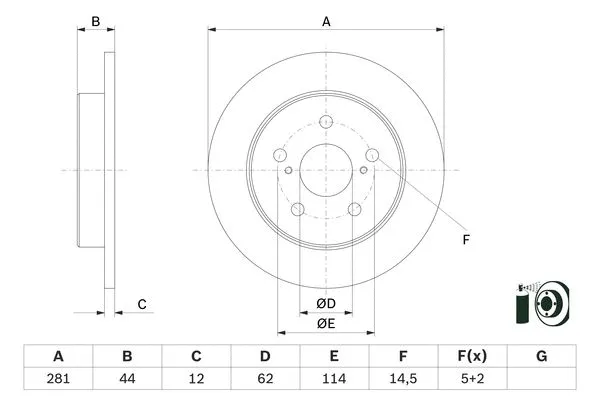 Brake Disc (0 986 479 E91)