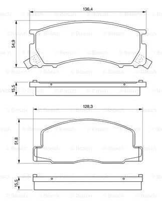 Brake Pad Set, disc brake (0 986 424 183)