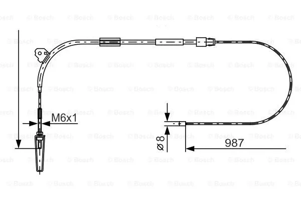 Cable Pull, parking brake (1 987 477 960)