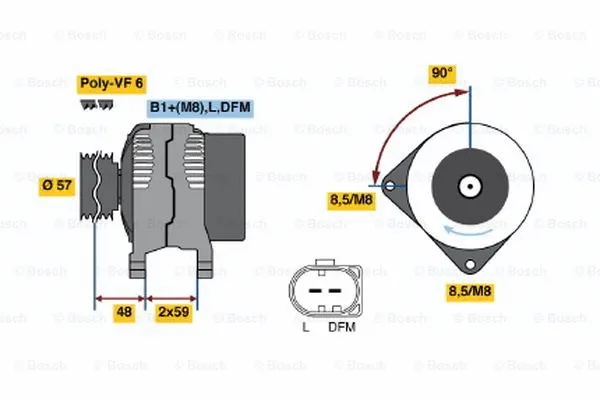 Alternator (0 986 047 350)