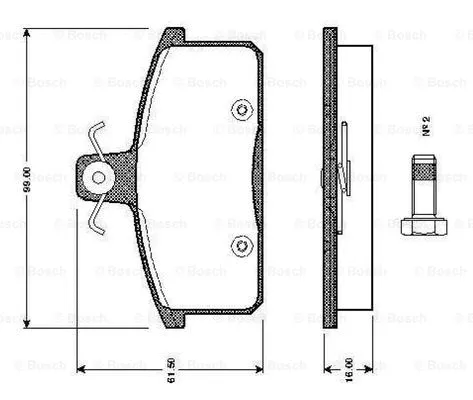 Brake Pad Set, disc brake (0 986 TB2 503)