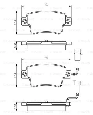 Brake Pad Set, disc brake (0 986 495 355)