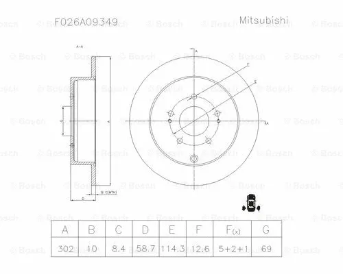 Brake Disc (F 026 A09 349)