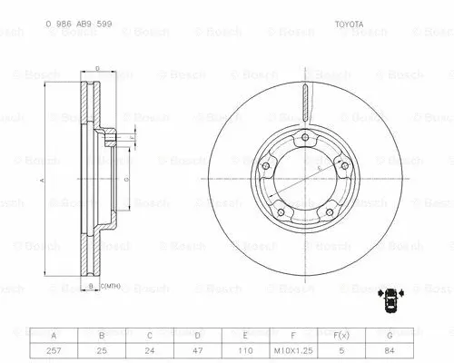 Brake Disc (0 986 AB9 599)