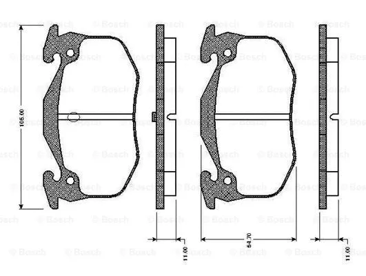 Brake Pad Set, disc brake (0 986 TB2 078)