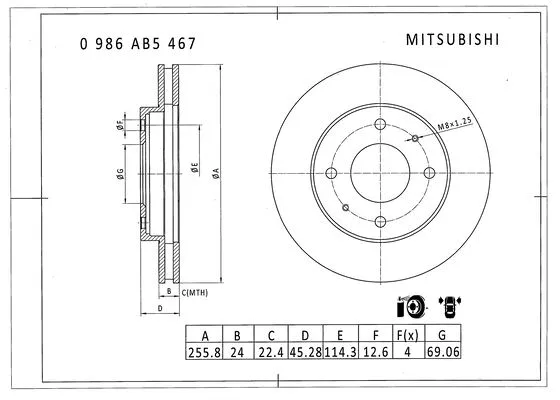 Brake Disc (0 986 AB5 467)