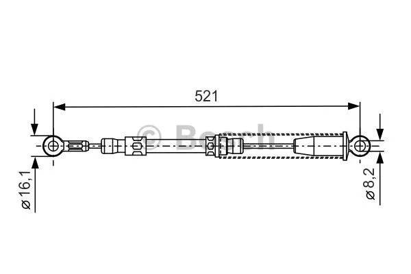 Cable Pull, parking brake (1 987 477 091)