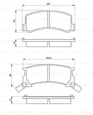 Brake Pad Set, disc brake (0 986 424 239)