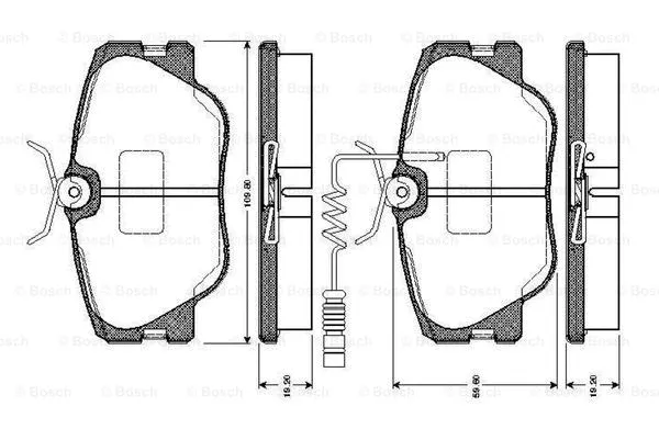 Brake Pad Set, disc brake (0 986 TB2 099)