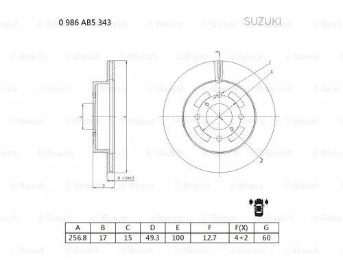 Brake Disc (0 986 AB5 343)