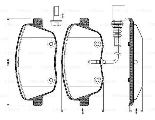Brake Pad Set, disc brake (0 986 TB2 382)