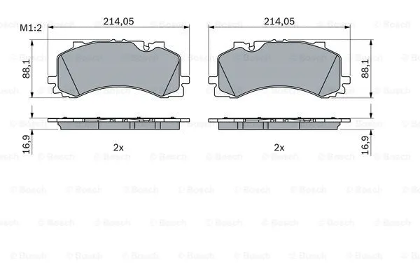 Brake Pad Set, disc brake (0 986 424 850)