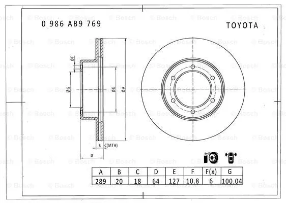 Brake Disc (0 986 AB9 769)