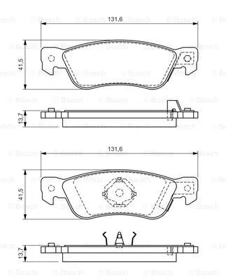 Brake Pad Set, disc brake (0 986 424 262)