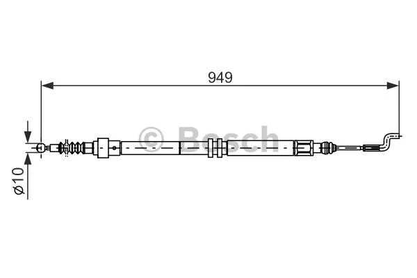 Cable Pull, parking brake (1 987 477 706)