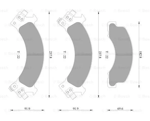 Brake Pad Set, disc brake (0 986 AB2 341)