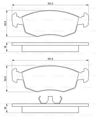 Brake Pad Set, disc brake (0 986 469 070)