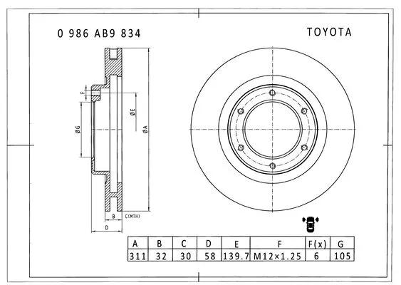 Brake Disc (0 986 AB9 834)
