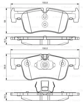 Brake Pad Set, disc brake (0 986 TB3 157)