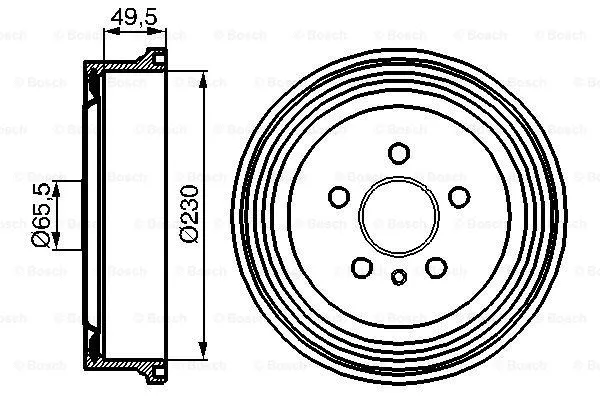 Brake Drum (0 986 477 104)