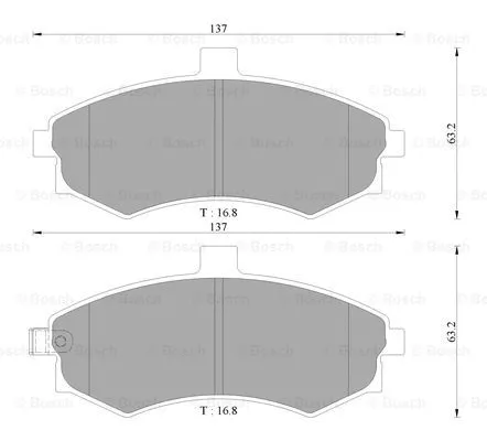 Brake Pad Set, disc brake (0 986 AB3 050)