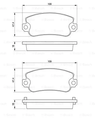 Brake Pad Set, disc brake (0 986 467 760)