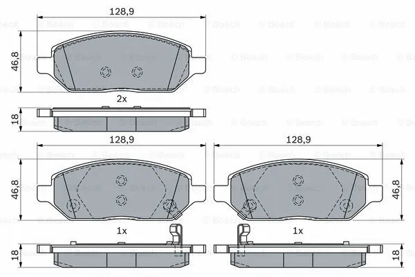 Brake Pad Set, disc brake (0 986 494 906)