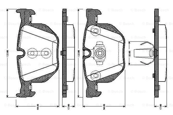 Brake Pad Set, disc brake (0 986 TB3 034)