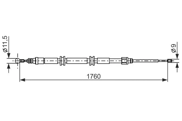 Cable Pull, parking brake (1 987 482 889)