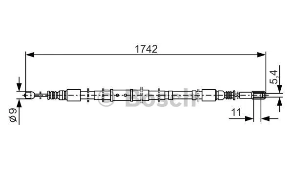 Cable Pull, parking brake (1 987 477 305)