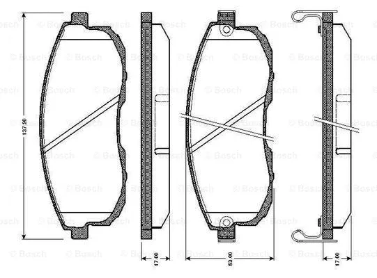 Brake Pad Set, disc brake (0 986 TB2 161)