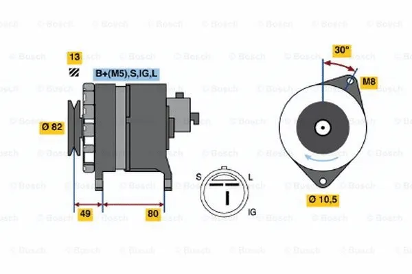 Alternator (0 986 038 491)