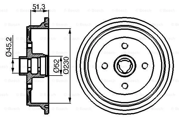 Brake Drum (0 986 477 029)