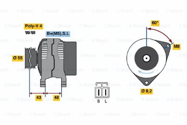 Alternator (0 986 037 731)