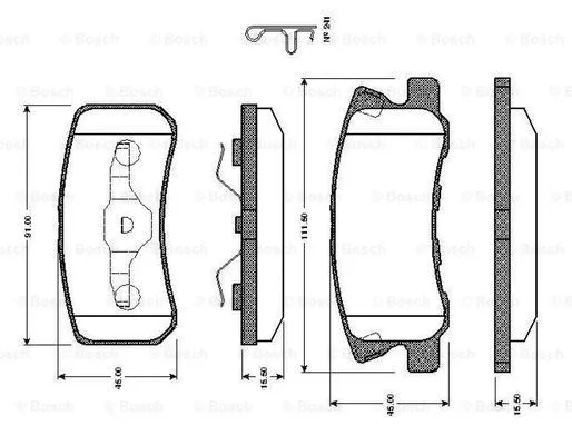 Brake Pad Set, disc brake (0 986 TB2 385)