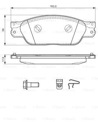 Brake Pad Set, disc brake (0 986 494 141)