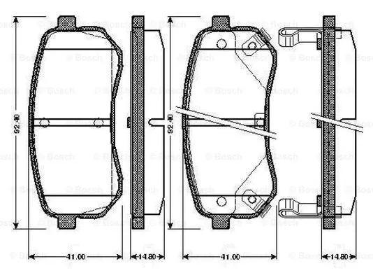 Brake Pad Set, disc brake (0 986 TB2 893)