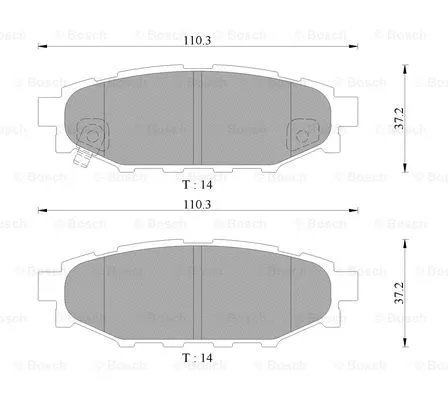 Brake Pad Set, disc brake (0 986 AB9 299)