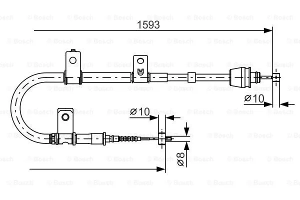 Cable Pull, parking brake (1 987 482 166)