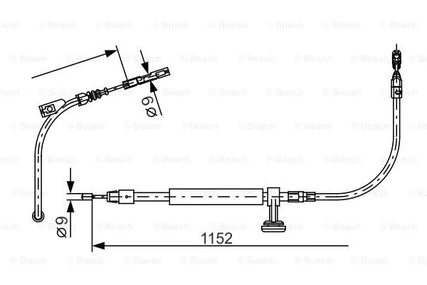 Cable Pull, parking brake (1 987 482 332)