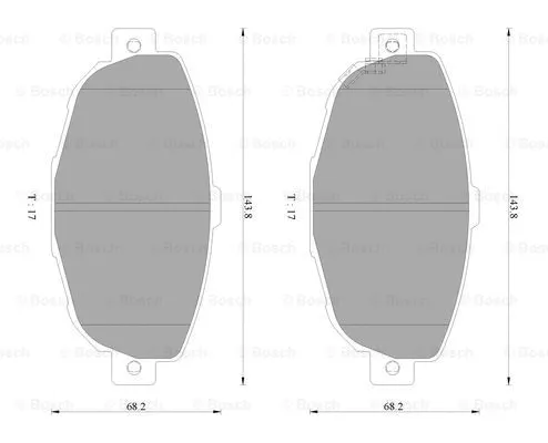 Brake Pad Set, disc brake (0 986 AB2 487)
