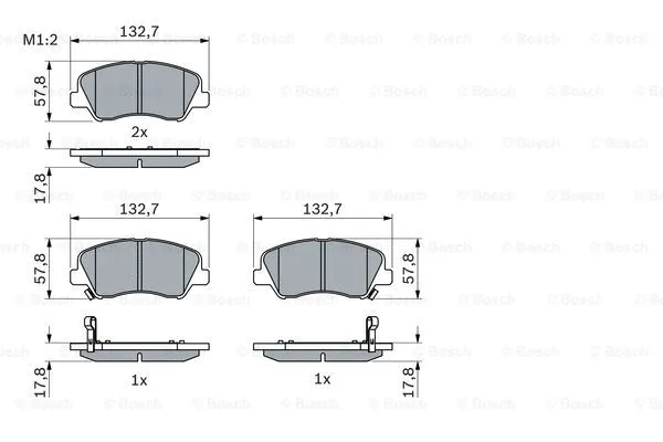 Brake Pad Set, disc brake (0 986 494 563)