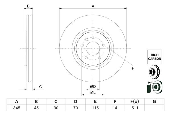 Brake Disc (0 986 479 G69)