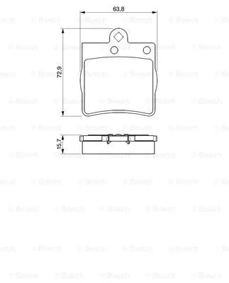 Brake Pad Set, disc brake (0 986 424 496)